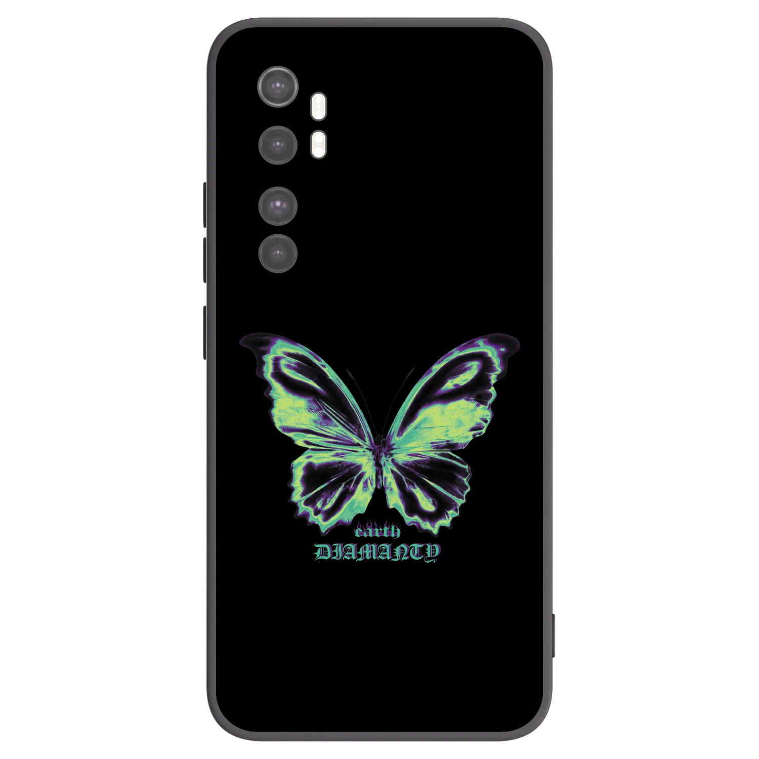 Picasee silikonski črni ovitek za Xiaomi Mi Note 10 Lite - Diamanty Blue