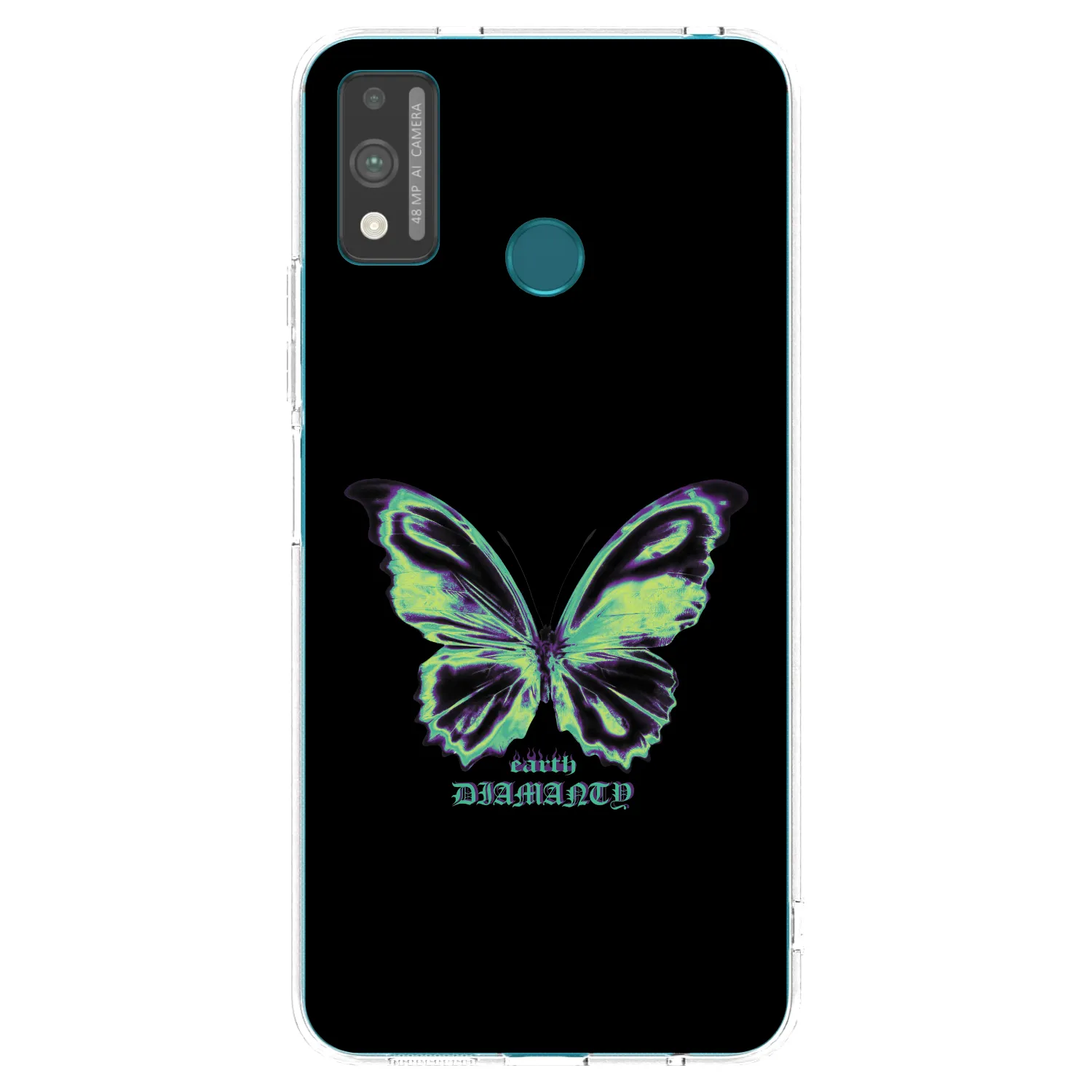 Picasee silikonski prozorni ovitek za Honor 9X Lite - Diamanty Blue