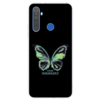 Picasee silikonski prozorni ovitek za Realme 5 - Diamanty Blue