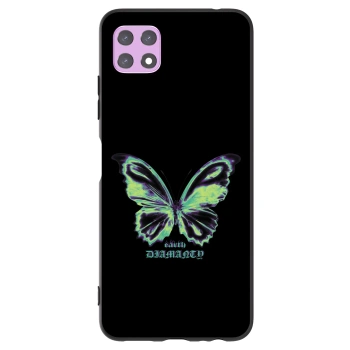 Picasee silikonski črni ovitek za Samsung Galaxy A22 A226B 5G - Diamanty Blue