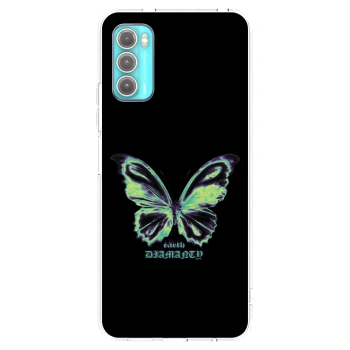 Picasee silikonski prozorni ovitek za Motorola Moto G60 - Diamanty Blue