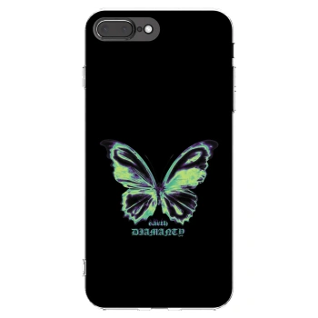 Picasee silikonski prozorni ovitek za Apple iPhone 7 Plus - Diamanty Blue