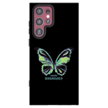 Picasee silikonski črni ovitek za Samsung Galaxy S22 Ultra 5G - Diamanty Blue