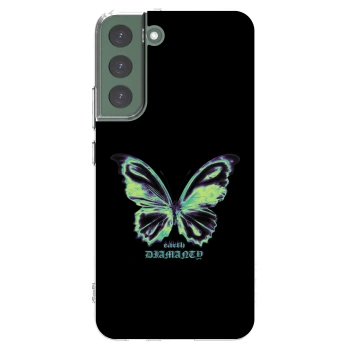 Picasee silikonski prozorni ovitek za Samsung Galaxy S22+ 5G - Diamanty Blue