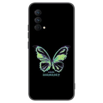 Picasee silikonski črni ovitek za Realme GT Master Edition 5G - Diamanty Blue