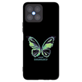 Picasee silikonski črni ovitek za Honor X8 4G - Diamanty Blue