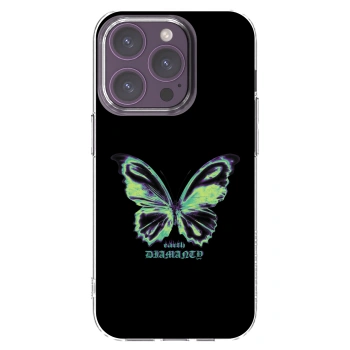 Picasee silikonski prozorni ovitek za Apple iPhone 14 Pro - Diamanty Blue