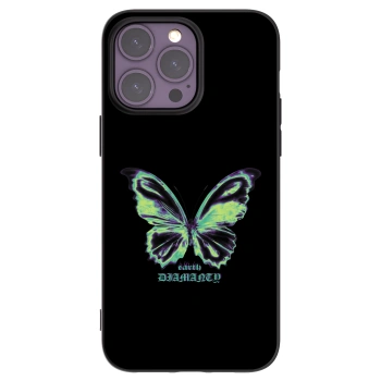 Picasee silikonski črni ovitek za Apple iPhone 14 Pro Max - Diamanty Blue