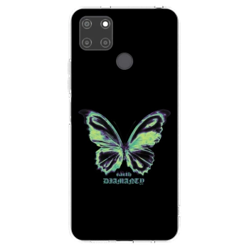 Picasee silikonski prozorni ovitek za Realme C21Y - Diamanty Blue