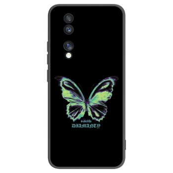 Picasee silikonski črni ovitek za Honor 70 - Diamanty Blue
