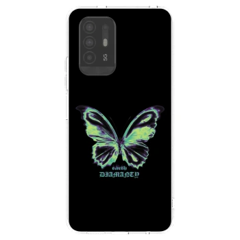 Picasee silikonski prozorni ovitek za OPPO A94 5G - Diamanty Blue