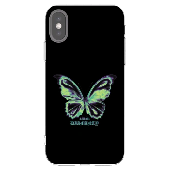 Picasee silikonski prozorni ovitek za Apple iPhone X/XS - Diamanty Blue