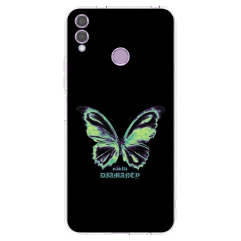 Picasee silikonski prozorni ovitek za Honor 8X - Diamanty Blue