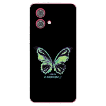 Picasee silikonski prozorni ovitek za Motorola Moto G84 5G - Diamanty Blue