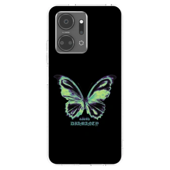 Picasee silikonski prozorni ovitek za Honor X7a - Diamanty Blue