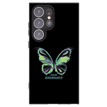 Picasee silikonski črni ovitek za Samsung Galaxy S24 Ultra S928B 5G - Diamanty Blue