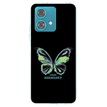 Picasee silikonski prozorni ovitek za Motorola Edge 40 Neo - Diamanty Blue