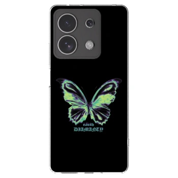 Picasee silikonski prozorni ovitek za Xiaomi Redmi Note 13 4G - Diamanty Blue
