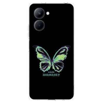 Picasee silikonski prozorni ovitek za Realme C33 (2023) - Diamanty Blue