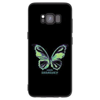 Picasee silikonski črni ovitek za Samsung Galaxy S8 G950F - Diamanty Blue