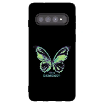 Picasee silikonski črni ovitek za Samsung Galaxy S10 G973 - Diamanty Blue