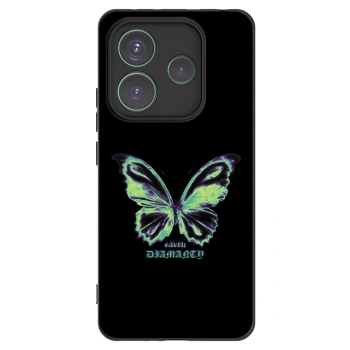Picasee silikonski črni ovitek za Xiaomi Redmi Note 14 5G - Diamanty Blue