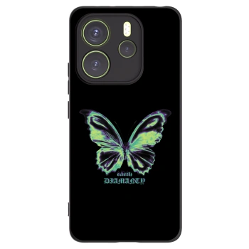 Picasee silikonski črni ovitek za Xiaomi Redmi Note 14 4G - Diamanty Blue