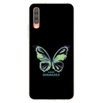 Picasee silikonski prozorni ovitek za Samsung Galaxy A70 A705F - Diamanty Blue