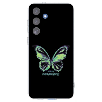 Picasee silikonski prozorni ovitek za Samsung Galaxy S25 FE 5G - Diamanty Blue