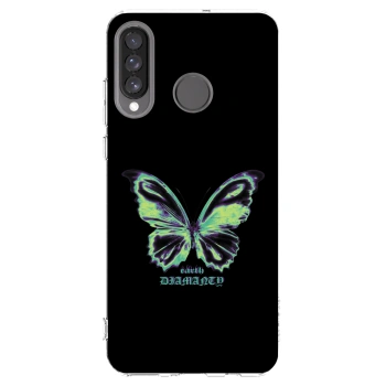 Picasee silikonski prozorni ovitek za Huawei P30 Lite - Diamanty Blue
