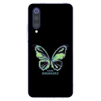 Picasee silikonski prozorni ovitek za Xiaomi Mi 9 SE - Diamanty Blue