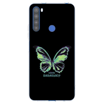 Picasee silikonski prozorni ovitek za Xiaomi Redmi Note 8T - Diamanty Blue