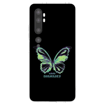 Picasee silikonski prozorni ovitek za Xiaomi Mi Note 10 (Pro) - Diamanty Blue