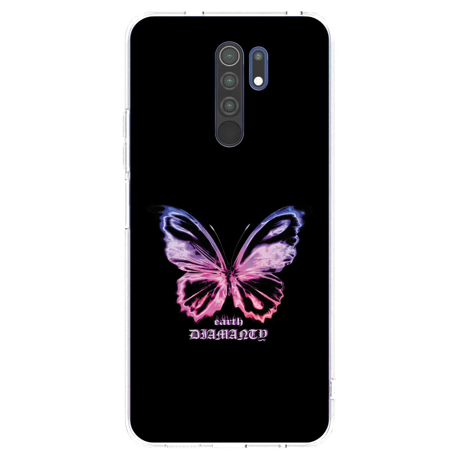 Picasee silikonski prozorni ovitek za Xiaomi Redmi 9 - Diamanty Purple