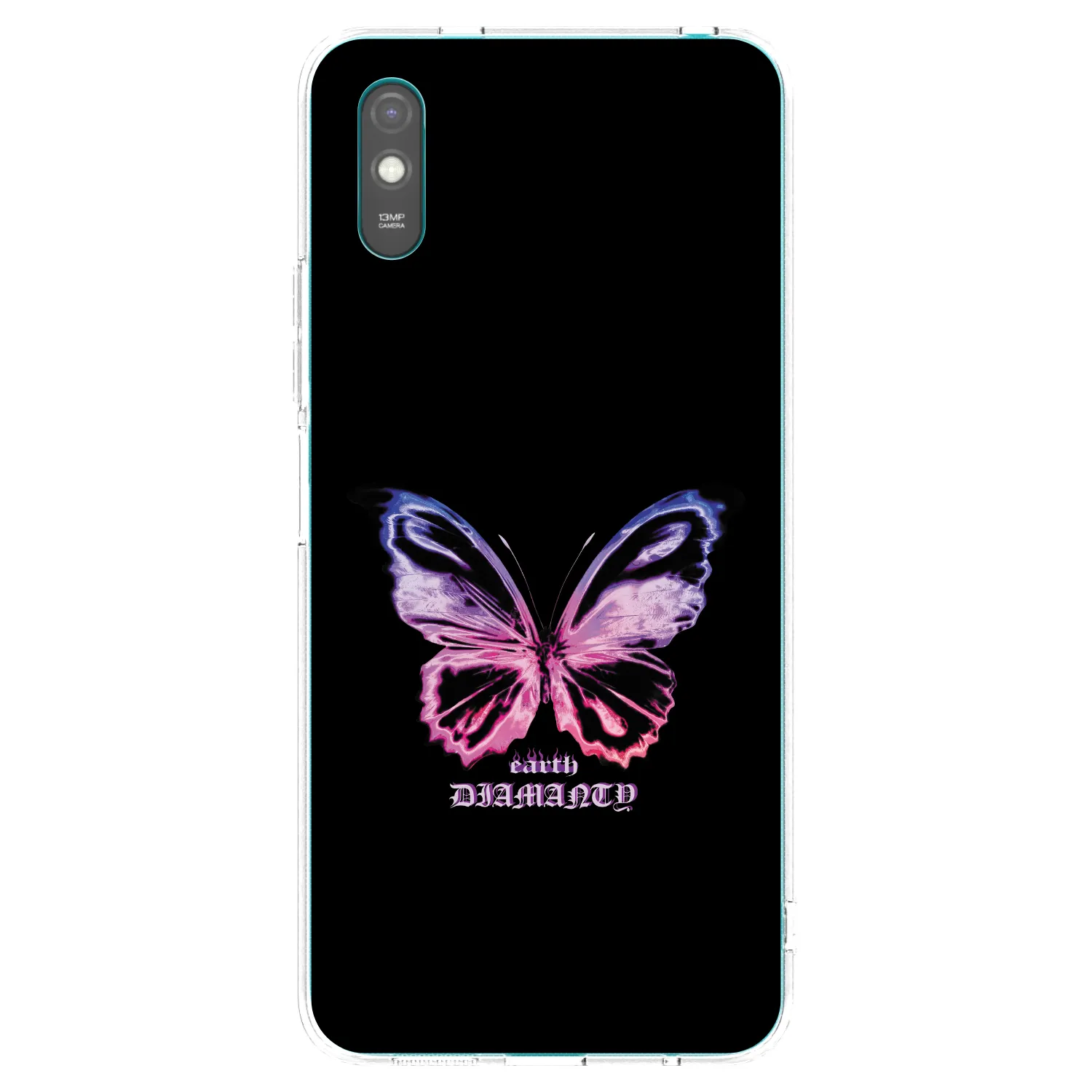 Picasee silikonski prozorni ovitek za Xiaomi Redmi 9A - Diamanty Purple