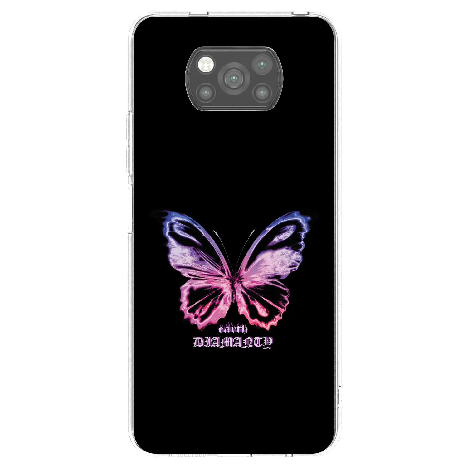 Picasee silikonski črni ovitek za Xiaomi Poco X3 - Diamanty Purple