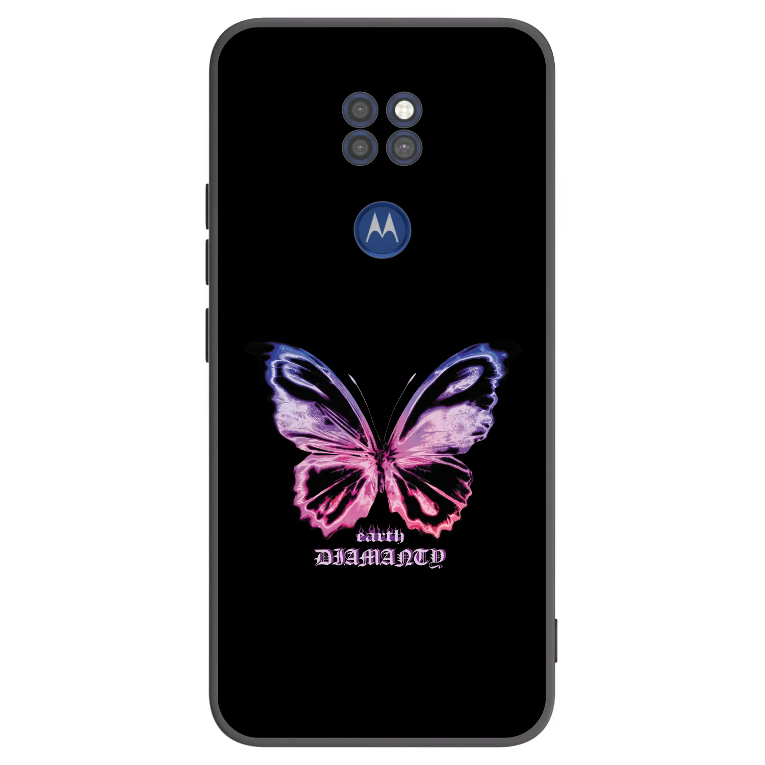 Picasee silikonski črni ovitek za Motorola Moto G9 Play - Diamanty Purple
