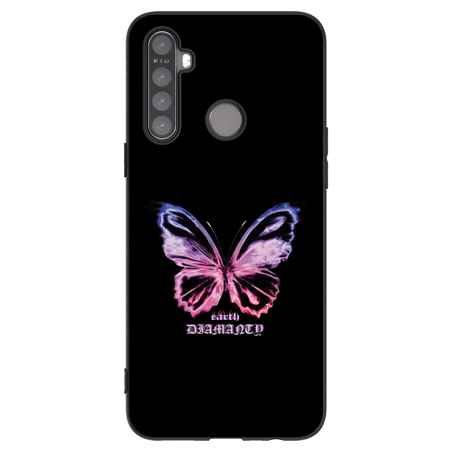 Picasee silikonski črni ovitek za Realme 5 - Diamanty Purple