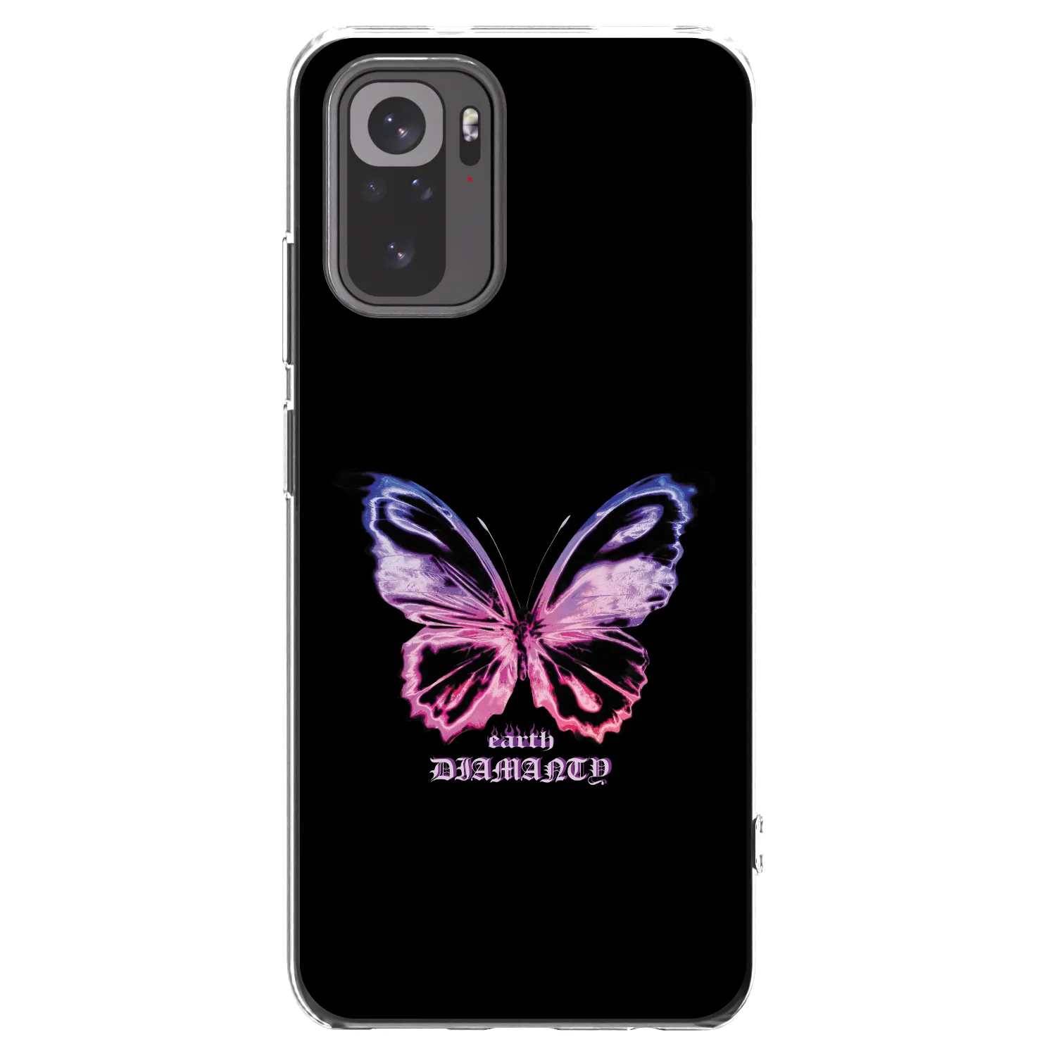 Picasee silikonski prozorni ovitek za Xiaomi Redmi Note 10 - Diamanty Purple