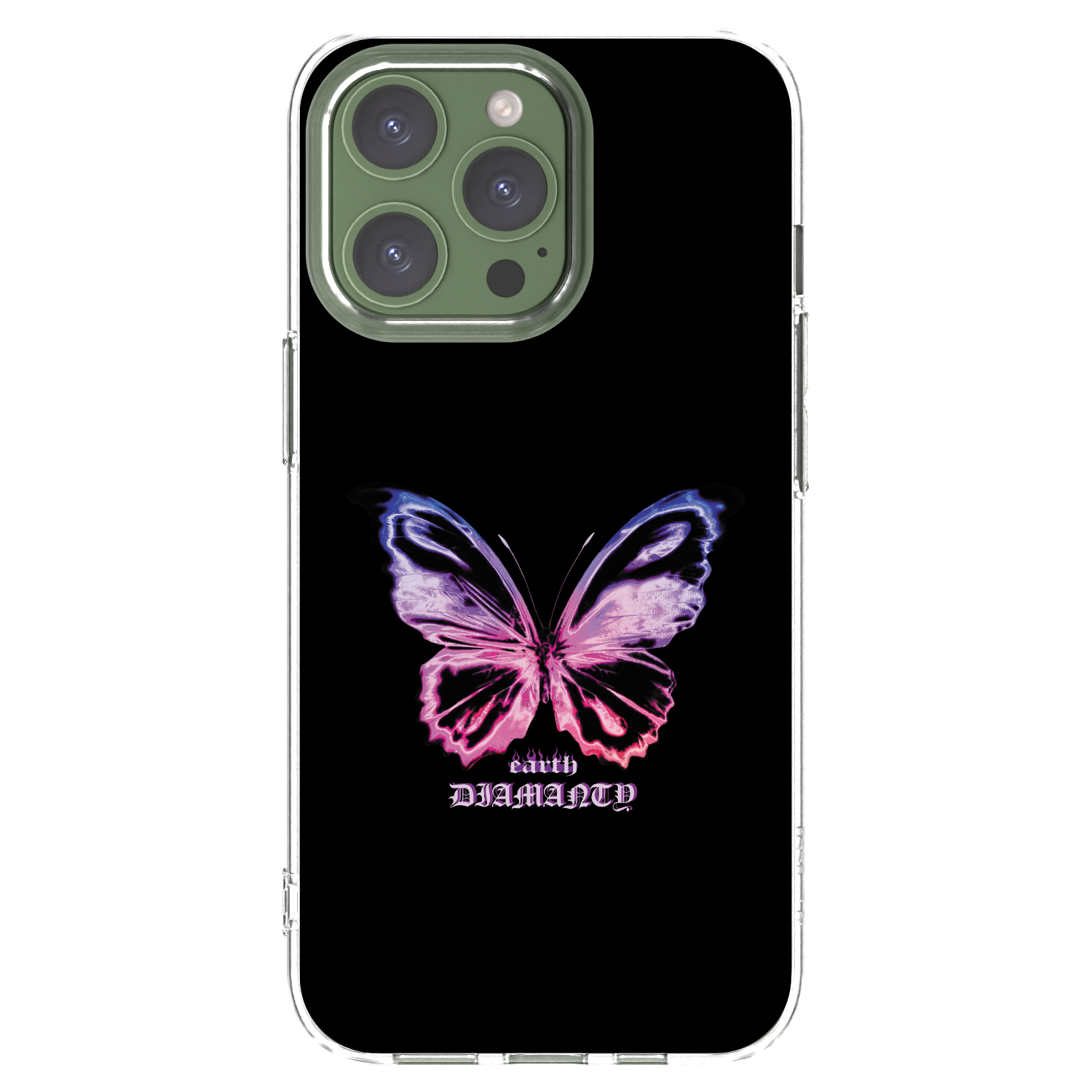 Picasee silikonski prozorni ovitek za Apple iPhone 13 Pro - Diamanty Purple