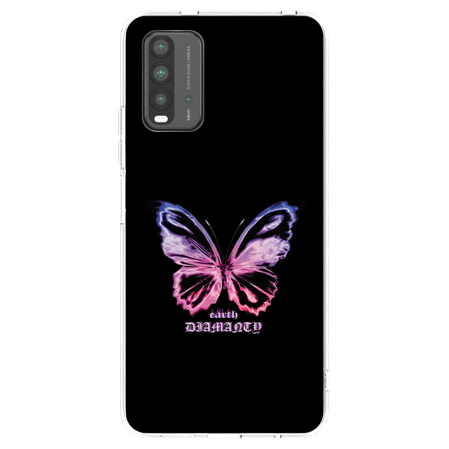 Picasee silikonski črni ovitek za Xiaomi Redmi 9T - Diamanty Purple