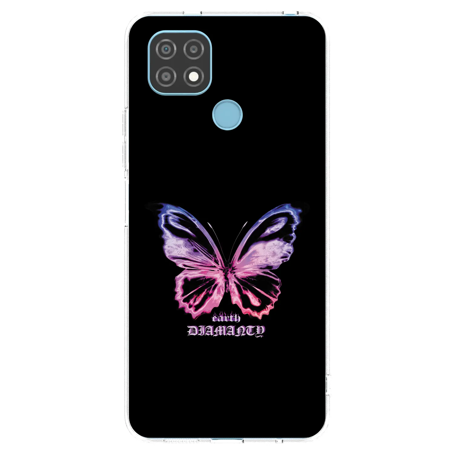Picasee silikonski prozorni ovitek za Realme C21 - Diamanty Purple