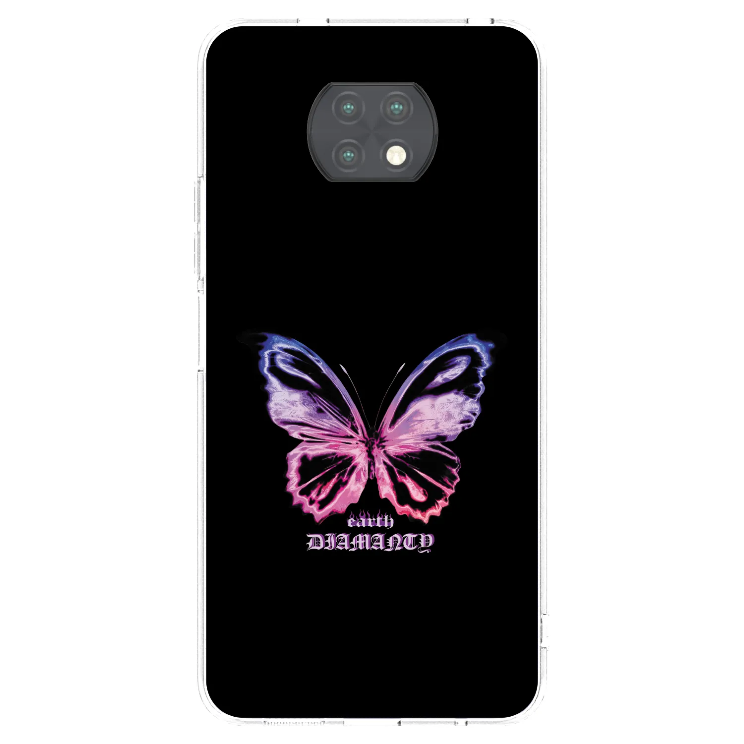 Picasee silikonski prozorni ovitek za Xiaomi Redmi Note 9T - Diamanty Purple