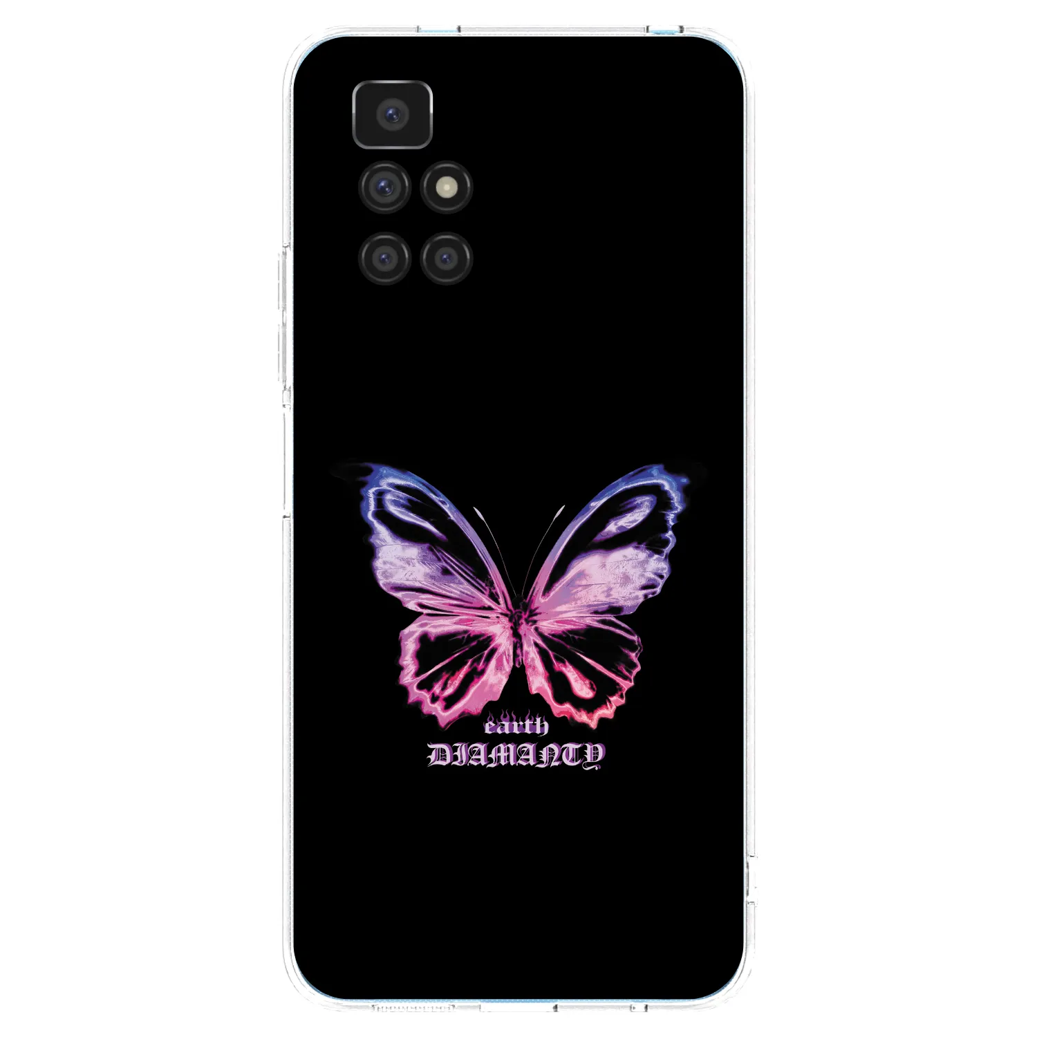 Picasee silikonski prozorni ovitek za Xiaomi Redmi 10 - Diamanty Purple