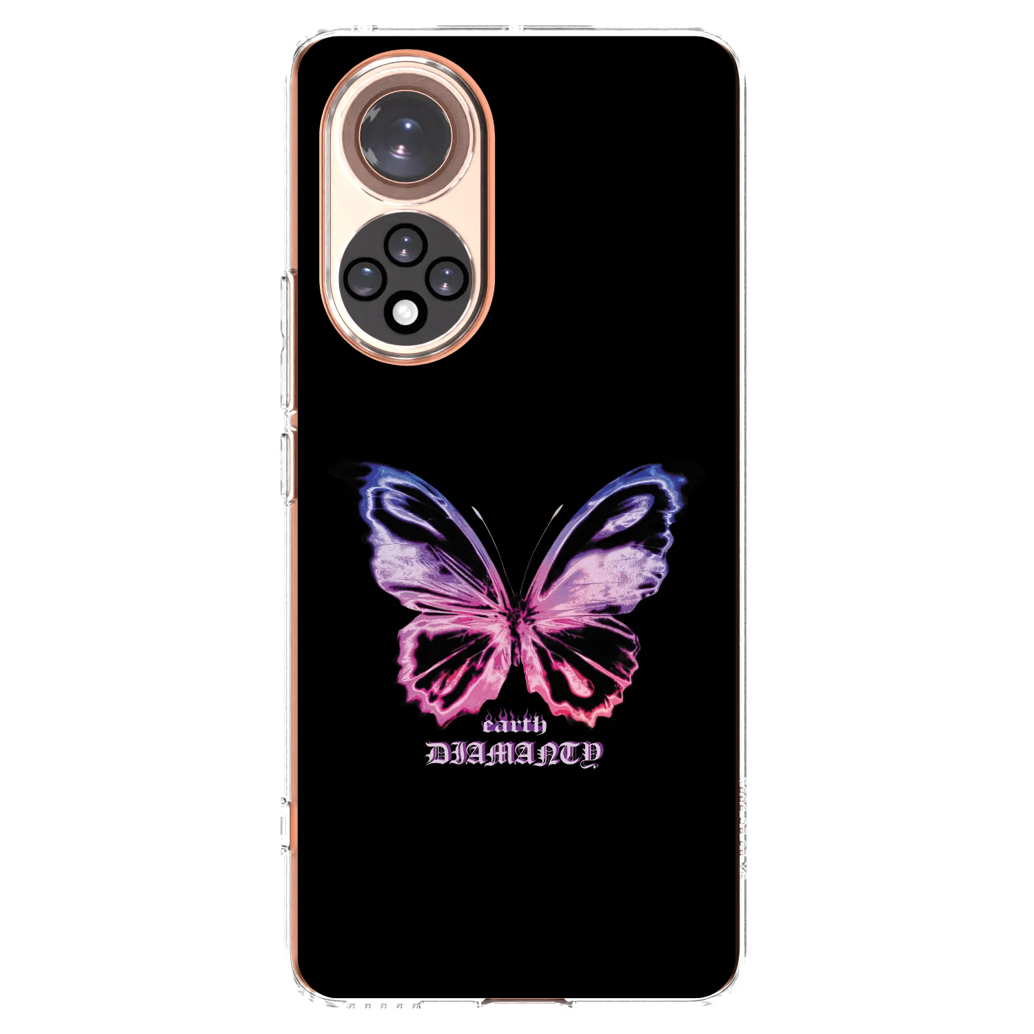 Picasee silikonski prozorni ovitek za Honor 50 5G - Diamanty Purple