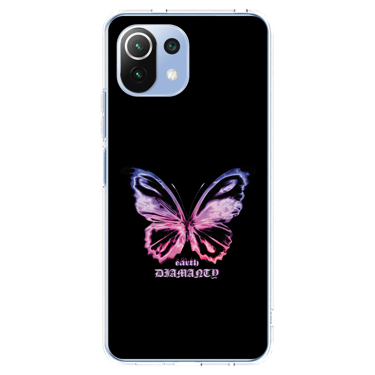 Picasee silikonski prozorni ovitek za Xiaomi 11 Lite 5G NE - Diamanty Purple