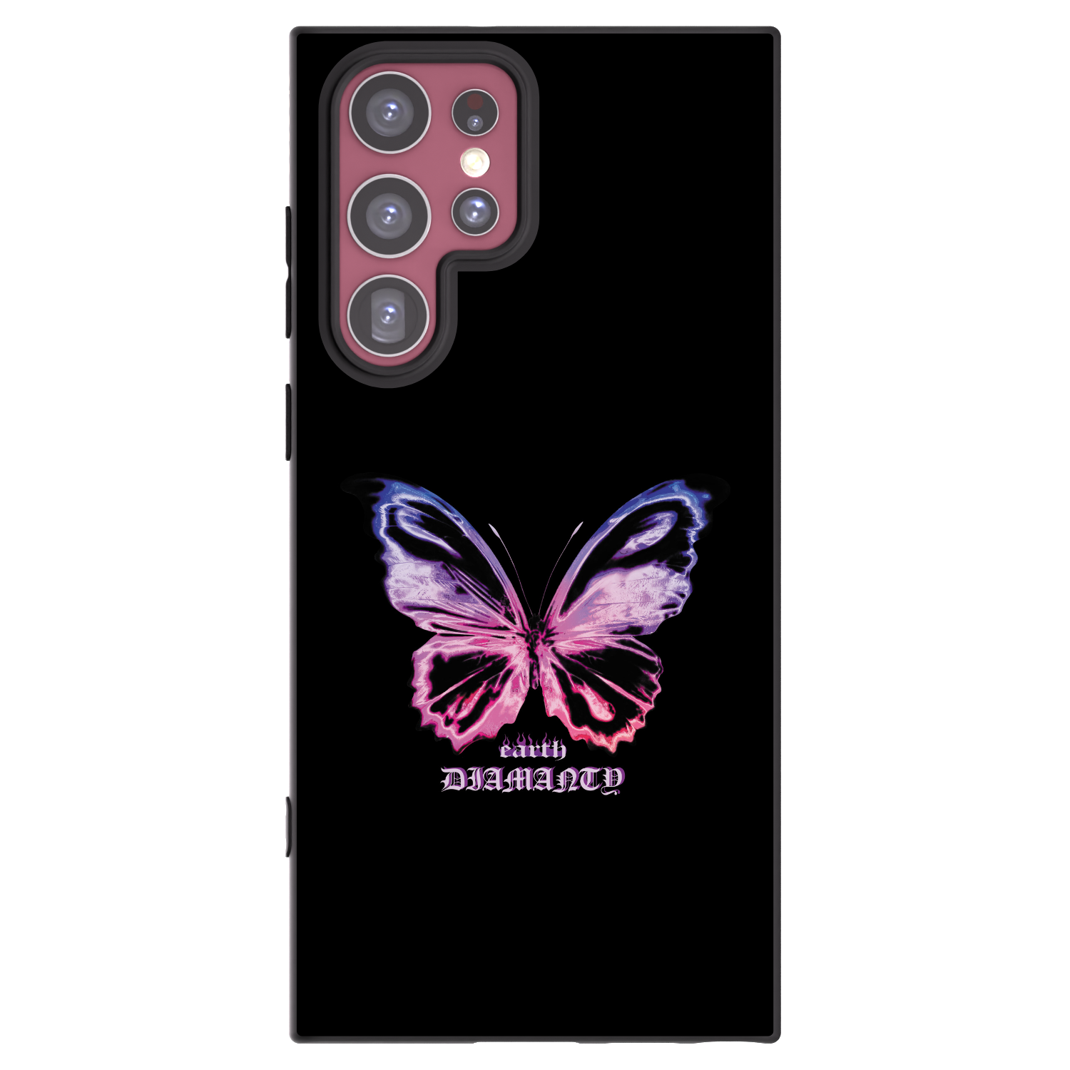 Picasee silikonski črni ovitek za Samsung Galaxy S22 Ultra 5G - Diamanty Purple