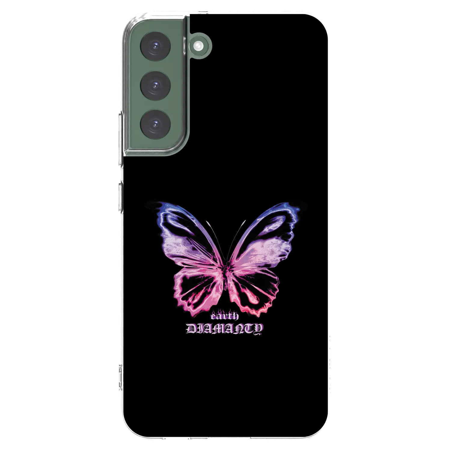 Picasee silikonski prozorni ovitek za Samsung Galaxy S22+ 5G - Diamanty Purple