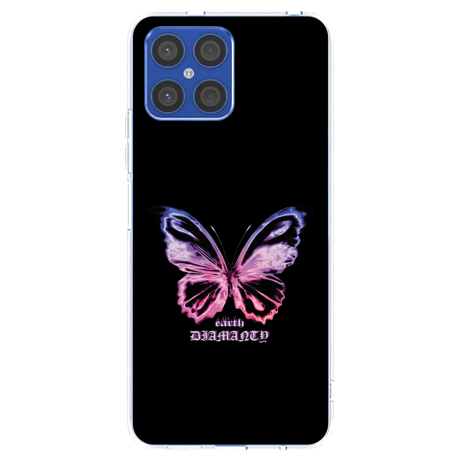 Picasee silikonski prozorni ovitek za Honor X8 4G - Diamanty Purple