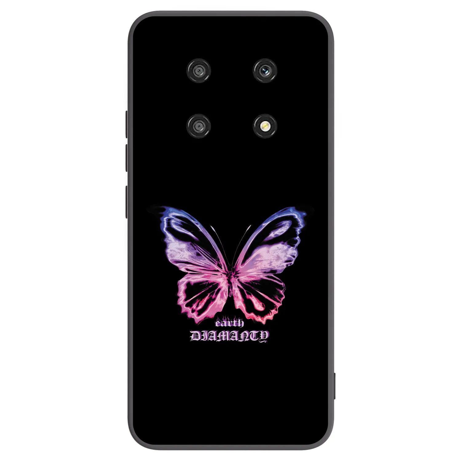 Picasee silikonski črni ovitek za Honor Magic4 Lite 5G - Diamanty Purple